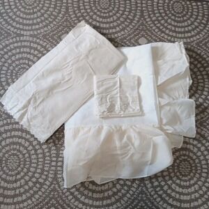 DAN RIVER Bedding Set KING Ivory Cream Embroidered Lace NEW Cottagecore Romantic